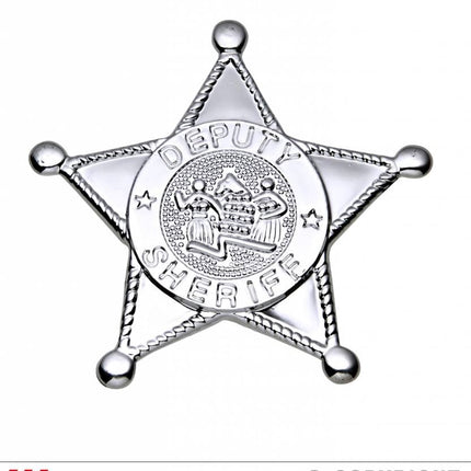 Feestbazaar Zilveren Sheriff ster