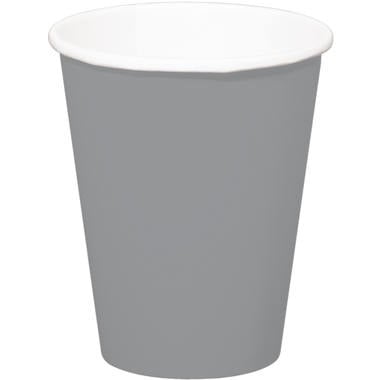 Feestbazaar Zilverkleurige bekers 350ml (8st)