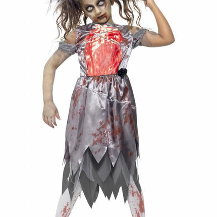 Feestbazaar Zombie bruid pakje kind