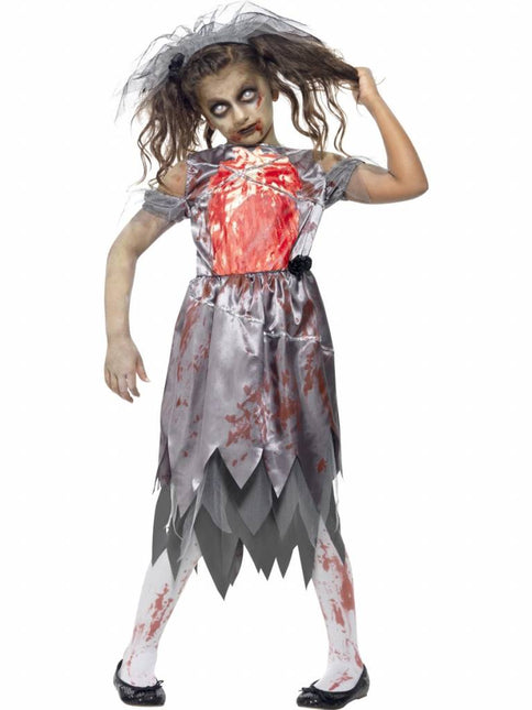 Feestbazaar Zombie bruid pakje kind