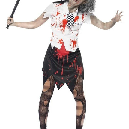 Feestbazaar Zombie Politieagente outfit