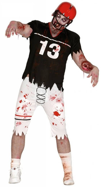 Feestbazaar Zombie rugby speler kostuum