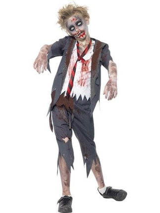 Feestbazaar Zombie Schooljongen kostuum kind