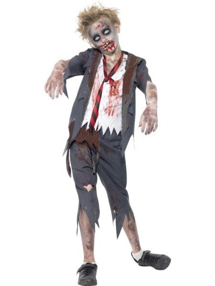 Feestbazaar Zombie Schooljongen kostuum kind