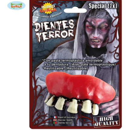 Feestbazaar Zombie tanden met thermoplastisch pasta