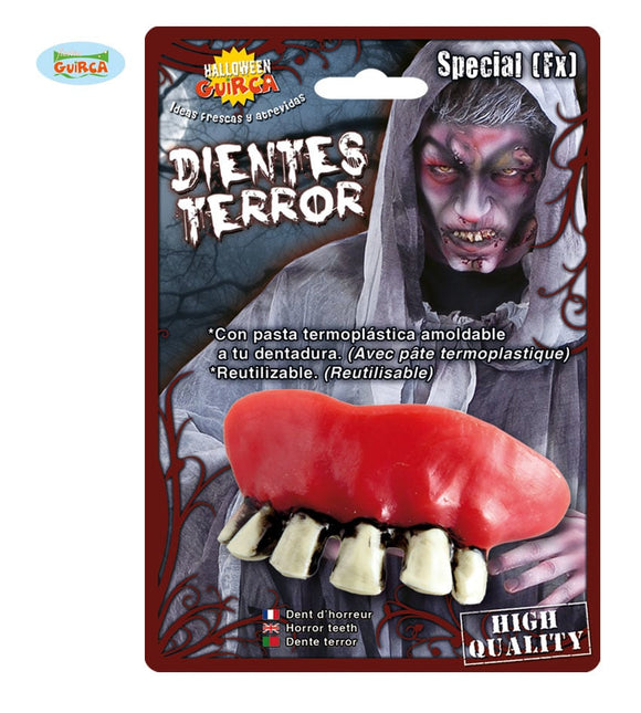 Feestbazaar Zombie tanden met thermoplastisch pasta