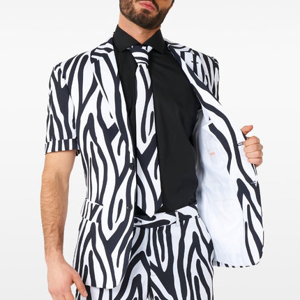 Feestbazaar Zomer Pak Sassy Zebra Oppposuits