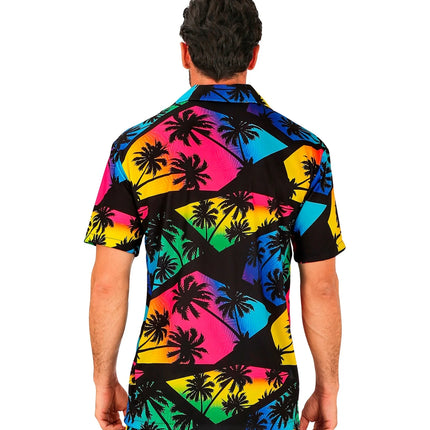Feestbazaar Zomer Partyshirt Palmbomen Neon