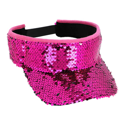 Feestbazaar Zonneklep Blitz Pailletten Fuchsia