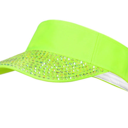 Feestbazaar Zonneklep met steentjes Neon Groen