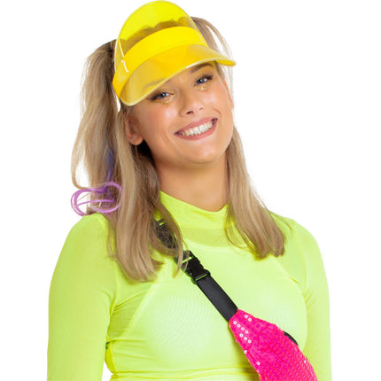 Feestbazaar Zonneklep neon Geel