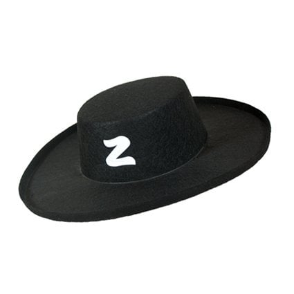 Feestbazaar Zorro hoed zwart volwassen