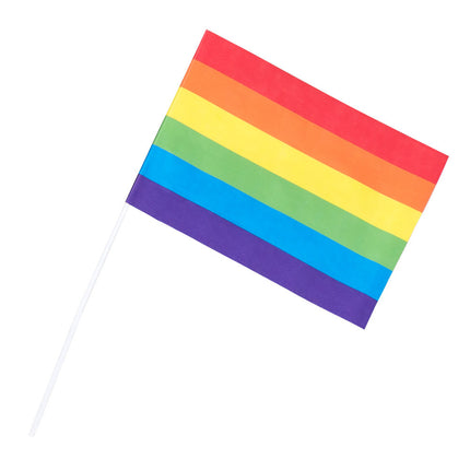 Feestbazaar Zwaaivlaggetjes Regenboog (6st)