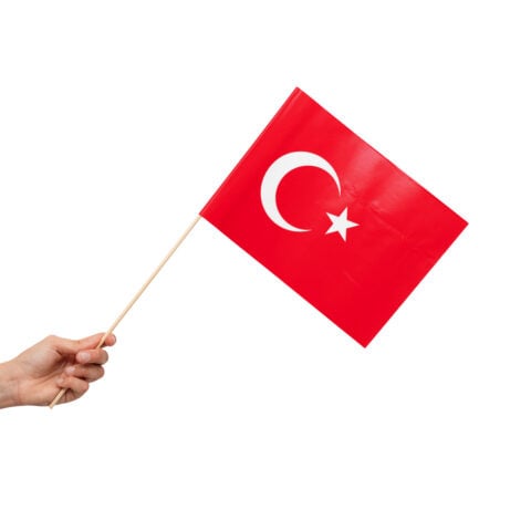 Feestbazaar Zwaaivlaggetjes Turkije 20x30cm (10st)