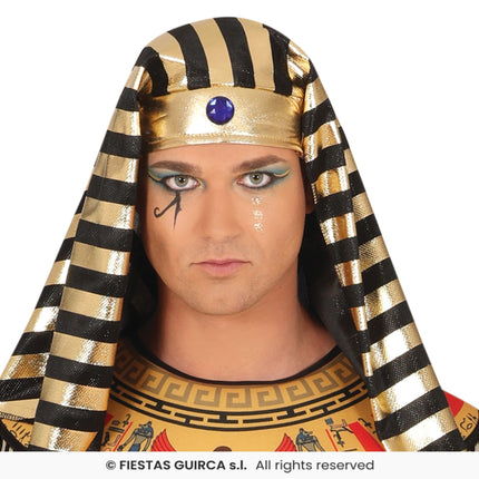 Feestbazaar Zwart Gouden Egyptenaar Kostuum Man Mauli