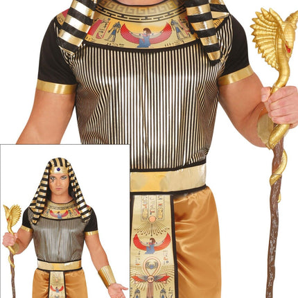 Feestbazaar Zwart Gouden Egyptenaar Kostuum Man Mauli