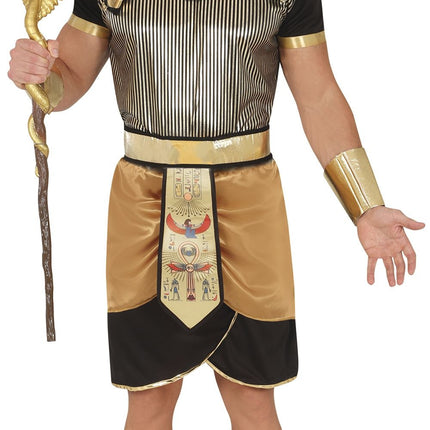 Feestbazaar Zwart Gouden Egyptenaar Kostuum Man Mauli