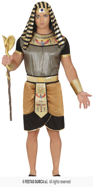 Feestbazaar Zwart Gouden Egyptenaar Kostuum Man Mauli