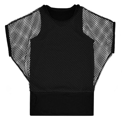 Feestbazaar Zwart T-shirt Met Visnet Top