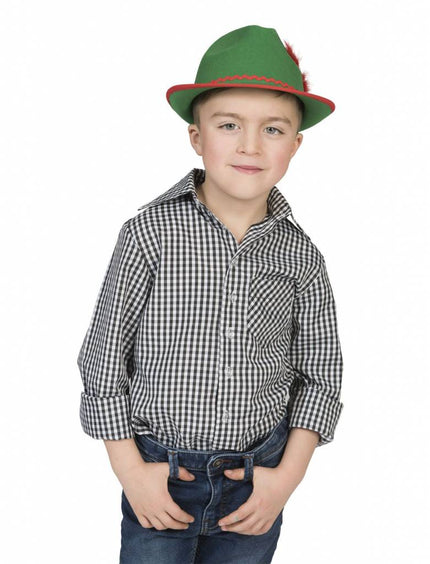 Feestbazaar Zwarte blouse kind zwart/wit