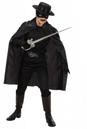 Feestbazaar Zwarte cape 100cm