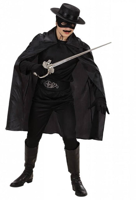 Feestbazaar Zwarte cape 100cm