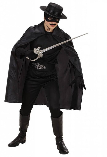 Feestbazaar Zwarte cape 100cm
