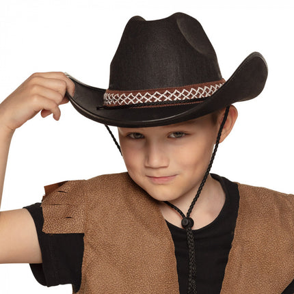 Feestbazaar Zwarte Cowboyhoed Cooper Kind