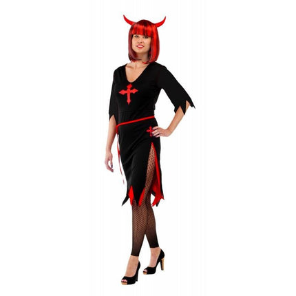 Feestbazaar Zwarte Halloween Duivelsjurk