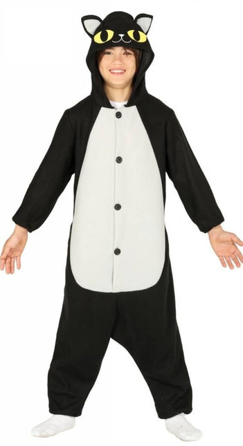 Feestbazaar Zwarte Kat Onesie kind