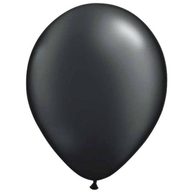 Feestbazaar Zwarte metallic ballonnen 30cm 10 stuks