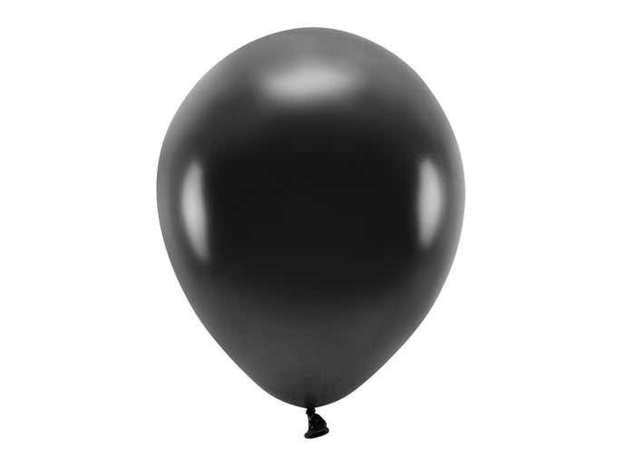 Feestbazaar Zwarte Metallic Ballonnen Premium Organic 30cm (100st)