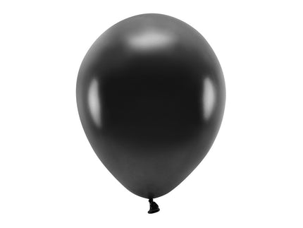 Feestbazaar Zwarte Metallic Ballonnen Premium Organic 30cm (100st)