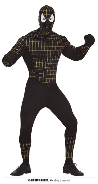 Feestbazaar Zwarte Spiderman pak Volwassenen