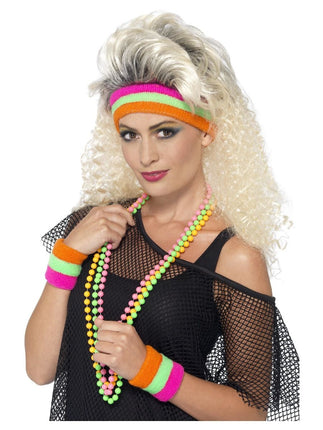 Feestbazaar Zweetbanden set neon kleuren
