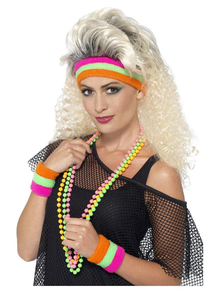 Feestbazaar Zweetbanden set neon kleuren