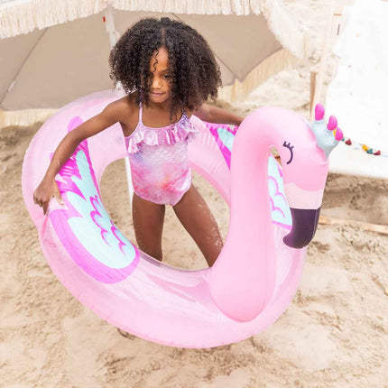 Feestbazaar Zwemband Flamingo met Kroontje (104cm)