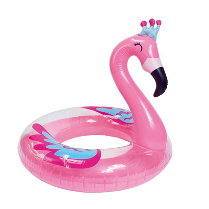 Feestbazaar Zwemband Flamingo met Kroontje (104cm)
