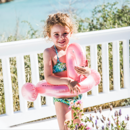 Feestbazaar Zwemband Splitring Flamingo Roze Kind 55cm