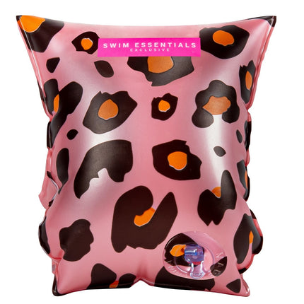 Feestbazaar Zwembandjes Panterprint Roségoud 2-6 Jaar