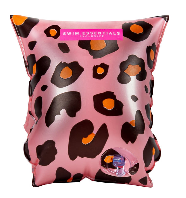 Feestbazaar Zwembandjes Panterprint Roségoud 2-6 Jaar